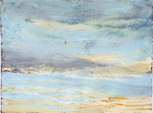 Overcast Sky - Sunrise, 9" x 12", oil on linen, 2006.